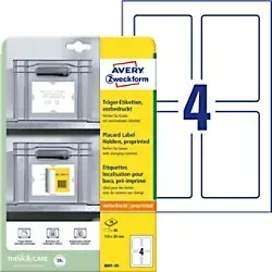 AVERY Zweckform Art. 8001-20 Träger-Etiketten in silber von Avery Zweckform