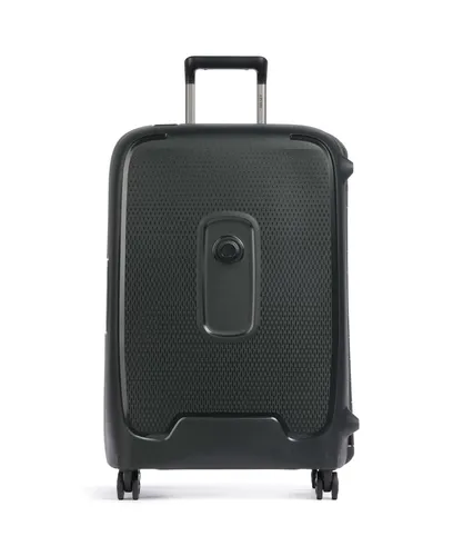 Delsey Paris Moncey 4-Rollen Trolley 69 cm schwarz - Koffer mit 4 leichtgängigen Rollen, bietet optimalen Komfort und Mobilität auf Reisen, ideal für längere Aufenthalte.