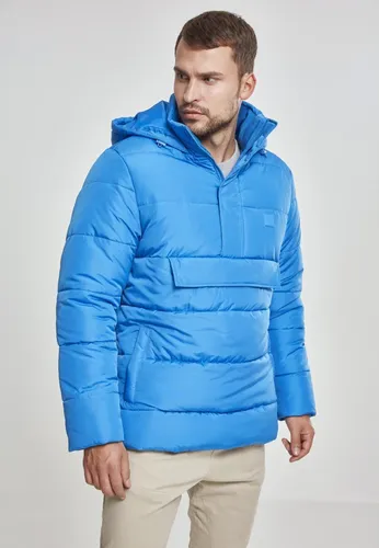 Urban Classics Winterjacke Pull Over Puffer Jacket Brightblue - XXL - Stylische, wattierte Winterjacke in Blau mit praktischem seitlichen Zipper für einfaches An- und Ausziehen. Komfortable Kapuze und geräumige Zip-Brusttasche bieten zusätzlichen Nutzen. Ideal für kalte Tage!