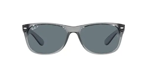 Ray-Ban Damen Rb2132 Sonnenbrille - Transparentes Grau/Dunkelblau, polarisiert - Stylische Ray-Ban Sonnenbrille mit 100% UV-Schutz. Ideal für sonnige Tage und verschiedene Stilrichtungen. Inklusive Etui und Reinigungstuch für optimalen Schutz und Pflege.