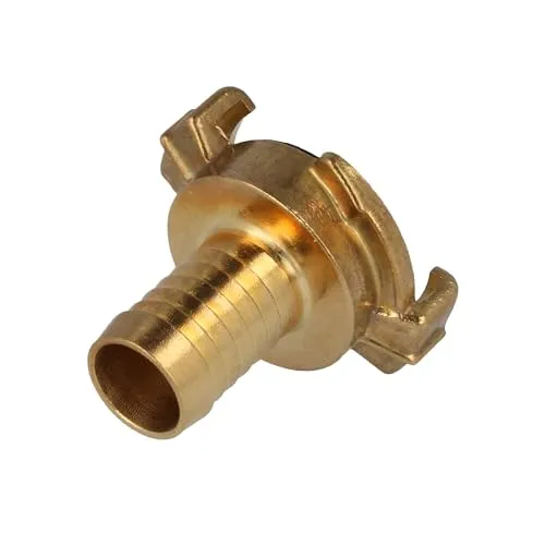 tecuro Schnellkupplung mit 1 Zoll (25 mm) Schlauchstutzen-Schlauchstück - Messing blank