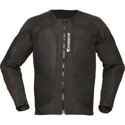 Modeka Shielder Protektorenjacke - Schwarz - XXL - Schutzjacke mit Level 2 Protektoren für Rücken, Schulter und Ellenbogen. Ideal für heiße Tage dank großzügiger Belüftung und Tragekomfort durch Stretchmaterial.