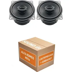 Lautsprecher Boxen Einbaupaket hinten Hertz CX 100.5 passend für Alfa Romeo MiTo | 2x Tief-Mitteltöner mit integriertem Hochtöner 120W MAX