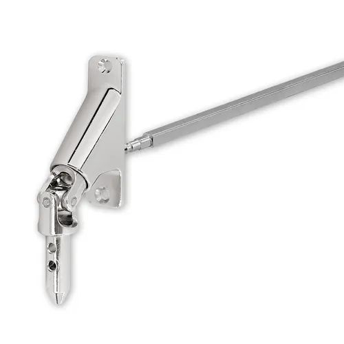 Gelenklager 90° Platte 85 x 23 mm vernickelt inkl. Vierkantstab 300 mm x 6 mm