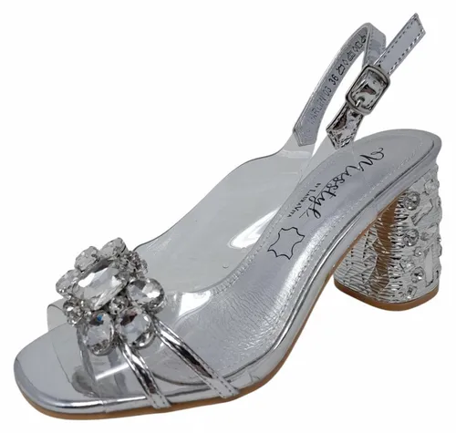 Produktbild Laura Vita MARLEN-03 Damen Sandalette in Silber mit Perlen