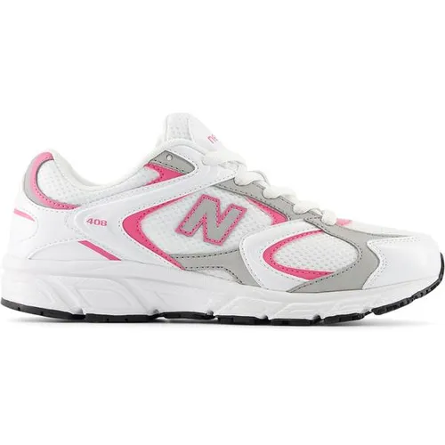 New Balance 408 Damen Sneaker in Weiß, Größe 36 - Stylische Damen Sneaker von New Balance in Größe 36. Das atmungsaktive Obermaterial aus Mesh sorgt für hohen Tragekomfort und ein angenehmes Fußklima.