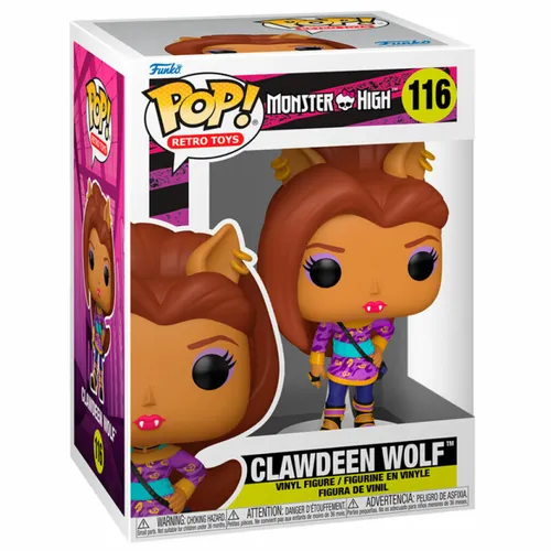 Monster High - Clawdeen Wolf Funko Pop! Vinyl Figur - Spielfigur, 9,5 cm groß, aus hochwertigem Vinyl – perfekt für Sammler und Monster High-Fans, ideal als Geschenk und zur Ergänzung Ihrer Sammlung!
