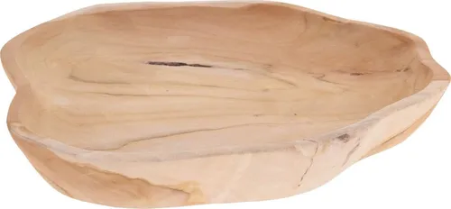 Deko-Tablett aus Teakholz, 35x30x4 cm, Topfständer - Home Styling Collection