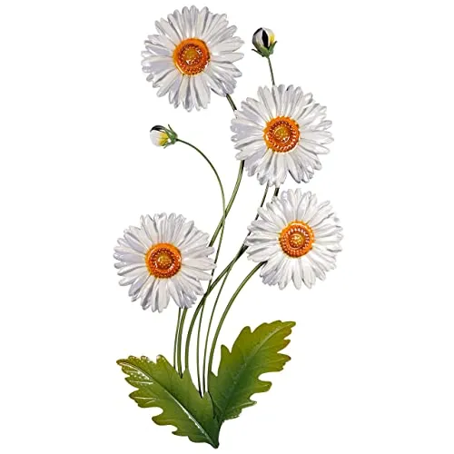 CIM Metall Wand-Deko - 3D Daisy 68cm - tierische 3D Wandbilder - Wandschmuck inkl. praktischer Wandbefestigung - lebhafte Wandskulptur