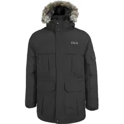 Trespass Highland Black S Parka - Wasserdichter Herren-Parka mit 10.000 mm Schutz, atmungsaktiv und ideal für extremes Wetter. Verstellbare Kapuze und zahlreiche Taschen bieten zusätzlichen Komfort.