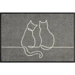 Fussmatte KLEEN-TEX wash + dry Design Lovetails Katzen 40x60 cm - Tür- & Bodenmatten, allergikerfreundlich und waschmaschinengeeignet – ideal für Haustier- und Kinderzimmer!