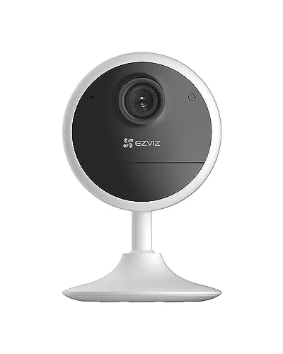 EZVIZ Akku Kamera Innen kabellos, 512GB Speicher, keine Abonnementgebühr, Alexa und Google kompatibel, App-Steuerung,1080P, Menschenerkennung, Nachtsicht, Zwei-Wege-Audio, CB1