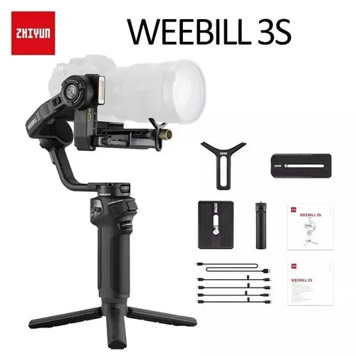 Zhiyun Weebill 3S 3-Achsen Hand Gimbal Stabilisator - Schwebestativ für DSLR und spiegellose Kameras, bietet 360-Grad-Drehung und 11,5 Stunden Laufzeit für perfekte Aufnahmen.