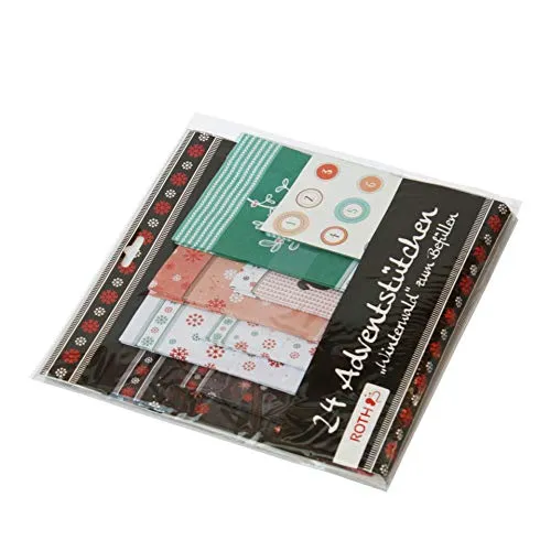 ROTH Adventskalender zum Befüllen - 24 Adventstütchen 'Winterwald' mit 24 Tüten zum befüllen