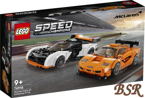 LEGO Speed Champions McLaren Solus GT & F1 LM - 2 ikonische Rennwagen Modellbausatz für spannende Hochgeschwindigkeitsrennen, ideal für Sammler und Geschenkideen, 76918