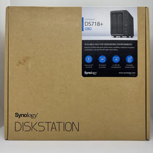 Synology DiskStation DS718+ 2-Bay NAS Gigabit LAN AES-NI 4K Transcoding