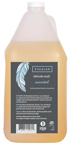 Eucalan Delicate Wash - Natürlicher, geruchloser Waschkrug - Ideal für Handwäsche oder Maschinenwäsche. Biologisch abbaubar und ungiftig, bietet eine konzentrierte Reinigung für empfindliche Textilien.