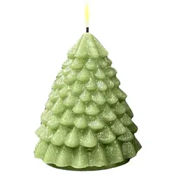 Weihnachtsbaum LED Kerze Hellgrün 11cm