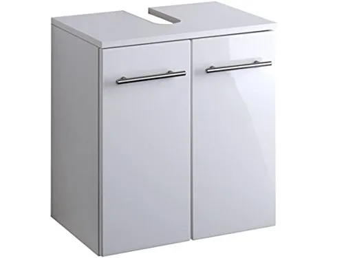 möbelando Waschbeckenunterschrank Parma - Eleganter Badschrank - Unterschrank fürs Bad mit hochwertiger Verarbeitung, pflegeleicht und in modernem Hochglanz-Design, wahlweise hängend oder stehend montierbar.
