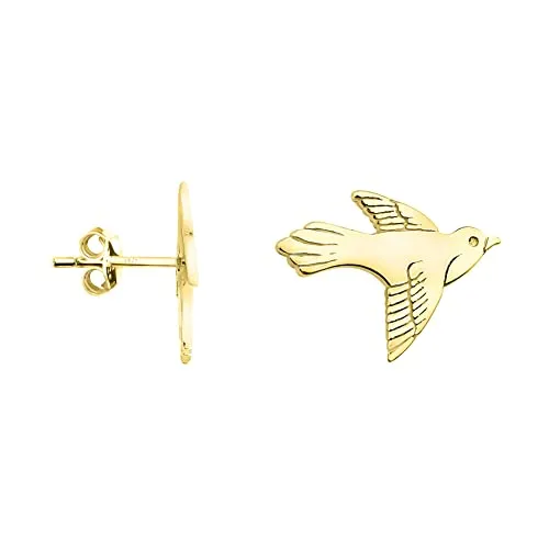 SOFIA MILANI - Damen Ohrringe 925 Silber - vergoldet/golden - Vogel Ohrstecker - E1258
