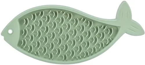 Trixie - Lick'n'Snack Tischdecke für Katzen, Lametablett aus Silikon, 28 cm, rutschfest, blau, spülmaschinenfest und gefriergeeignet