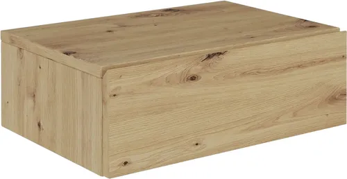 Caro-Möbel Hängender Nachttisch Anne - Platzsparend in Asteichefarben - Nachttisch mit grifflosem Push-Open-System, ideal für kleine Räume. Robuste Spanplatte in stilvollem Asteiche-Dekor, perfekt für Schlafzimmer, Flur oder Wohnzimmer.