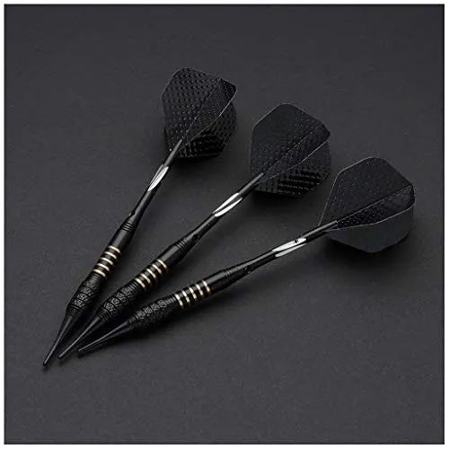 Soft Dartpfeile, soft Dart 3 Stück 18 g Dartset Turnier soft Tip Dartpfeile Set für Elektronische Dartscheibe mit Hard Box Case, Aluminium Schaft, Standard PET D17