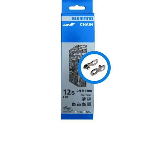 Shimano SLX CNM-7100 Fahrradkette 12-fach - Fahrradkette mit 12-fach Quick-Link Verschluss, ideal für Mountainbikes und sorgt für präzise Schaltvorgänge.