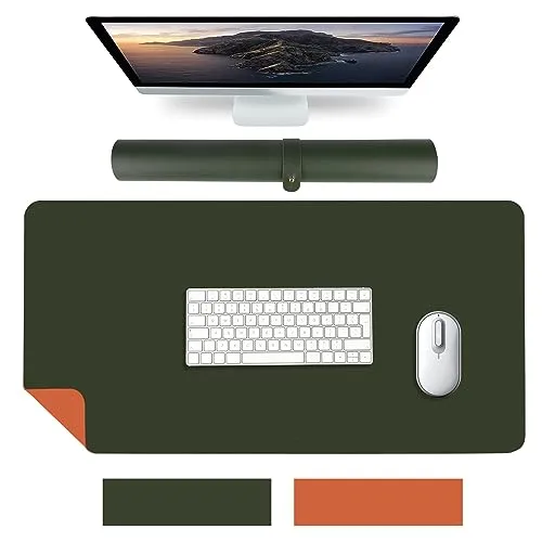 Windfromort Schreibtischunterlage, PU Leder Schreibtischmatte Gaming Mauspad XXL, Rutschfester Schreibtischschutz, Desk Mat Wasserdichter Schreibtisch-Schreibblock für Büro und Tabelle(80 x 40cm)