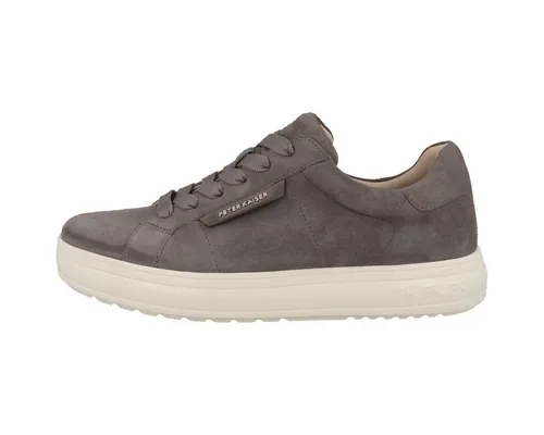 Peter Kaiser Damen Sneaker 9-73640-45 - Stylische Sneaker in grau aus hochwertigem Nubukleder, atmungsaktiv und rutschhemmend, ideal für Freizeit und Casual-Looks.