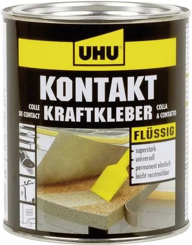 UHU Kontakt Kraftkleber flüssig, Dose 645g - Kontaktklebstoffe, tropffrei und super stark, ideal für belastbare Materialien, beständig gegen Feuchtigkeit und Frost, perfekt für vielseitige Anwendungen.