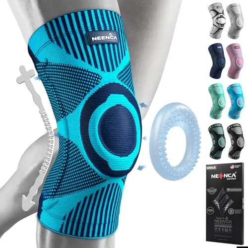 NEENCA Kniestütze mit Patella Gel Pads und Federstabilisatoren - Bandagen & Orthesen – Medizinische Kniestütze mit innovativer Technologie für Schmerzlinderung und Gelenkstabilität, ideal für Sport und Alltag.