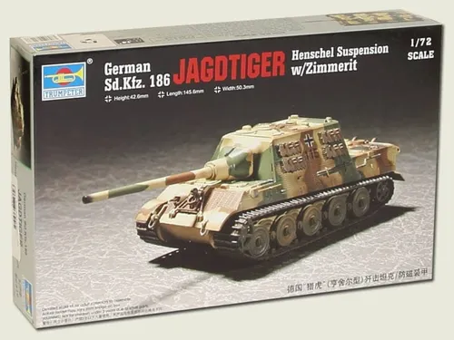 Jagdtiger (Henschel production) w/Zimmerit / 1:72 - Trumpeter / 07293