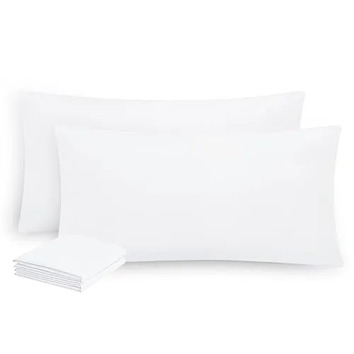 Aisbo Kissenbezug 40 x 80 2er Set - Kopfkissenbezug 40x80 Weiß mit Reißverschluss aus Mikrofaser, ÖKO-TEX Kissenhülle 40x80cm, Weich und Bügelfrei