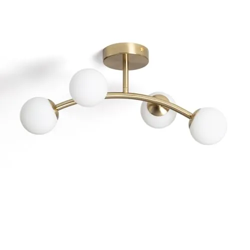 Deckenleuchte Moonlight Brass Ovo mit 4 Strahlern von Ledkia