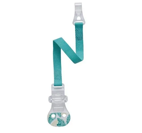nip Schnullerbefestigung Clip Schnullerband Textil mit Haken