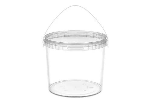 Garronda Putzeimer Eimer mit Deckel Transparent GD-0072, 50-tlg. Set - Putzeimer für vielseitige Aufbewahrung von Lebensmitteln und Chemikalien, lebensmittelecht, auslaufsicher und ideal für Ordnung in Küche, Garage oder Restaurant.