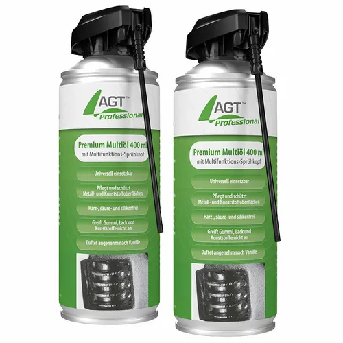 AGT Professional Öl: Premium-Multiöl mit Multifunktions-Sprühkopf, 2x 400 ml