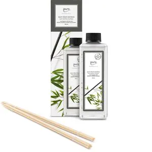 ipuro Raumduft Essentials 500 ml - Black Bamboo Nachfüller mit Stäbchen - Raumdüfte mit langanhaltendem Dufterlebnis aus natürlichen Inhaltsstoffen. Erleben Sie die harmonische Atmosphäre von kräftiger Frische und holzigen Nuancen.
