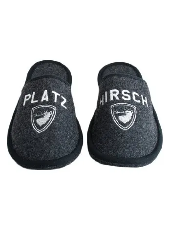 Adelheid Platzhirsch Filzpantoffel – gefertigt in Portugal - Mit Recycling-Anteilen - von Größe 40 bis 47 verfügbar