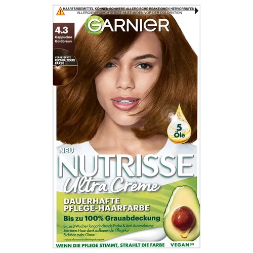 GARNIER Nutrisse Creme Pflege Haarfarbe 43 Cappuccino Goldbraun