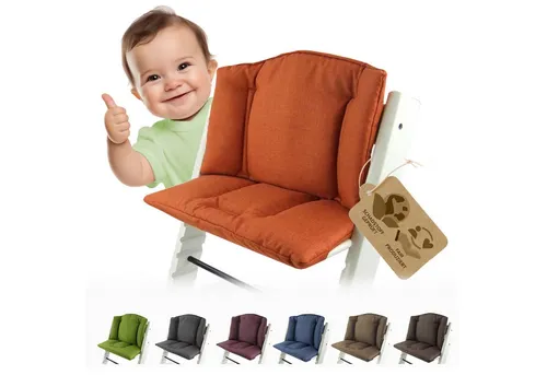 BambiniWelt by Rafael K. Hochstuhlauflage Ersatzbezug Bezug Sitzkissen kompatibel mit Stokke Tripp Trapp Mod.1, (Rücken- und Sitzkissen)
