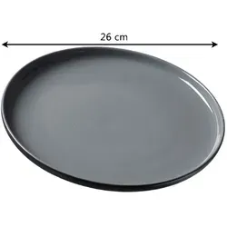 Ritzenhoff & Breker JASPER Speiseteller 4er Set - Schwarz, Ø 26 cm - Teller Set aus hochwertigem Porzellan, spülmaschinengeeignet mit einzigartiger Mattglasur für ein modernes Look & Feel.