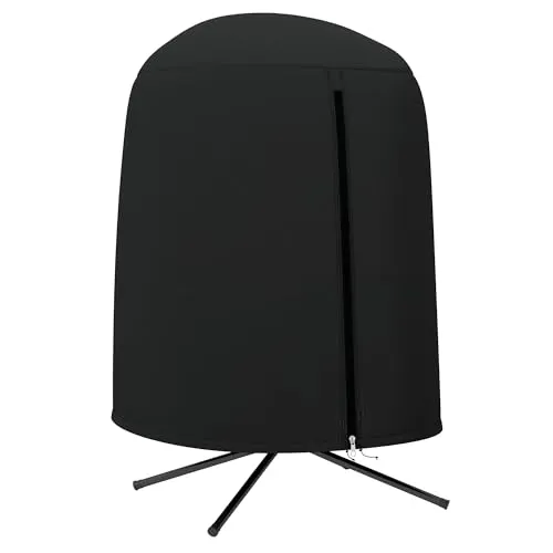 Outsunny Schutzhülle für Hängesessel 128x128x190 cm - Schwarz - Schutzhülle für Gartenmöbel, aus robustem Oxford-Polyester für optimalen Schutz vor Witterungseinflüssen und langlebige Nutzung.