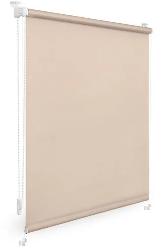 Seitenzugrollo Uni Rollo, LICHTBLICK ORIGINAL - Verdunkelndes Klemmfix Rollo, ohne Bohren, stufenlos verstellbar, ideal für Fenster und Türen, Pflegeleicht und energiesparend.