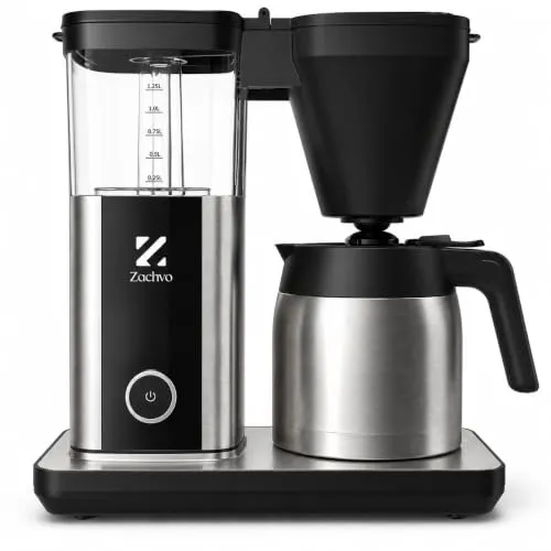 ZACHVO Filterkaffeemaschine mit 1,25L Thermoskanne
