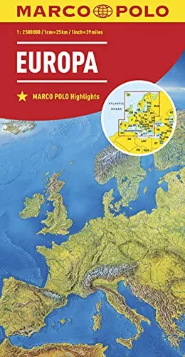 MARCO POLO Länderkarte Europa 1:2,5 Mio.: Zoom System