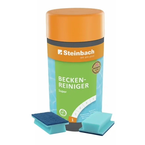 Steinbach | Reinigungsset für Pools | Beckenreiniger Super 1l + Handschrubber Do