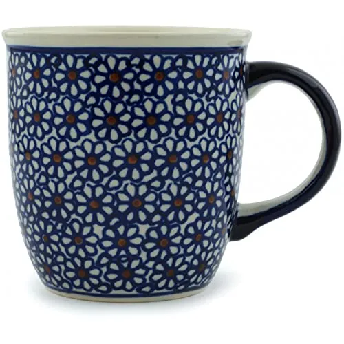 Bunzlauer keramik 350 ml Kaffeebecher Teetasse Pott Tasse Becher Ø 9,3 cm, H 9,7 cm (Dekor 120)