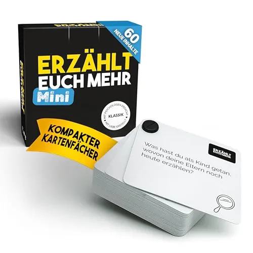 Simon und Jan Erzählt euch mehr Klassik (Mini) | Kartenspiel Für Freunde & Familie | Gesprächsspiel | Geschenkidee | Kompakter Kartenfächer Für Unterwegs (Erzählt euch mehr Klassik (Mini))